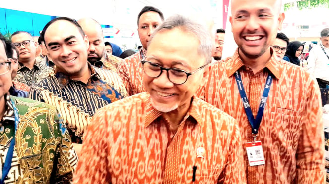 Minister handlu Zulkifli Hasan na 39. Targach Trade Expo Indonesia (TEI), ICE BSD, Tangerang, Banten, środa, 9 października 2024 r.