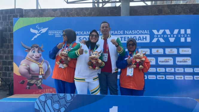 Atler para atletik Sumut, Siti Nuraisyah Asikin berhasil meraih medali emas di Peparnas XVII Solo 2024.(dok NPC Sumut)