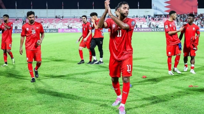 Jogadores da seleção do Bahrein