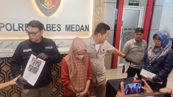 UP pengasuh day care di Medan jadi tersangka kasus dugaan penganiayaan balita.(B.S.Putra/VIVA)