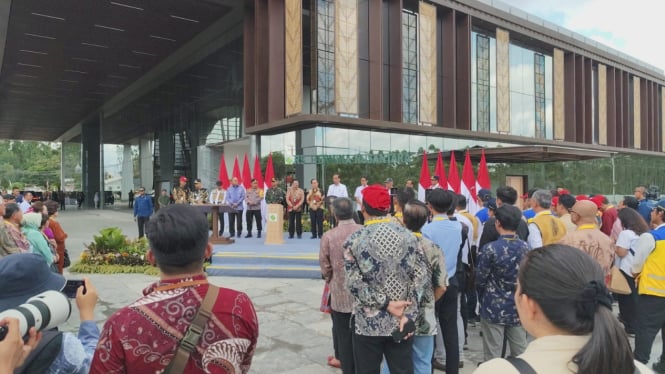 Presiden Jokowi saat meresmikan RS Hermina Nusantara di Ibu Kota Nusantara (IKN)