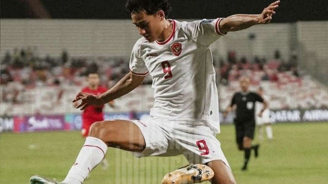 Pemain Timnas Indonesia Rafael Struick saat melawan Bahrain