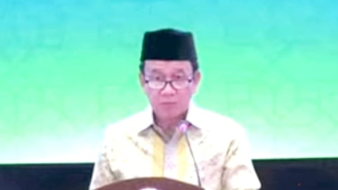 [dok. Wakil Ketua Dewan Komisioner OJK, Mirza Adityaswara, saat memberikan sambutan di acara Ijtima’ Sanawi di kawasan Kemayoran, Jakarta Pusat, Jumat, 11 Oktober 2024]