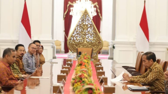 Pimpinan MPR bertemu Presiden Jokowi