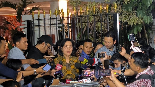 Finanzminister Sri Mulyani in Kertanegara IV, Süd-Jakarta 