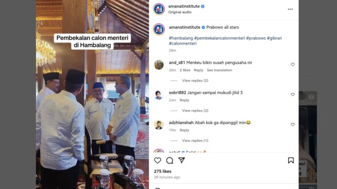 Calon Menteri Ikut Pembekalan di Kediaman Prabowo Subianto di Hambalang