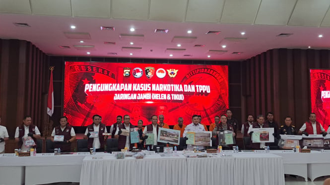 Polri bongkar jaringan bandar narkoba di Jambi.