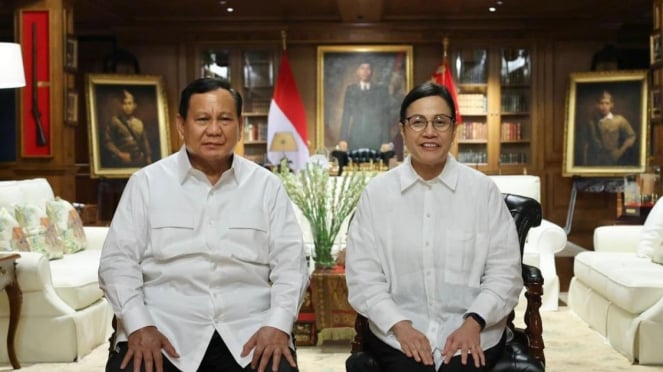 El presidente electo Prabowo Subianto y el ministro de Finanzas Sri Mulyani Indrawati (doc: Instagram de Sri Mulyani) 