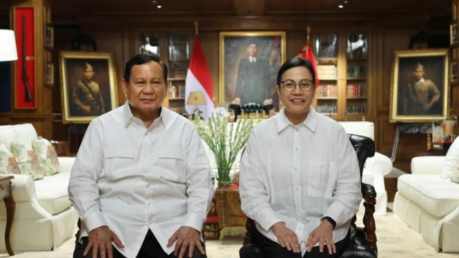 Presiden terpilih Prabowo Subianto dan Menteri Keuangan Sri Mulyani Indrawati (dok: Instagram Sri Mulyani) 