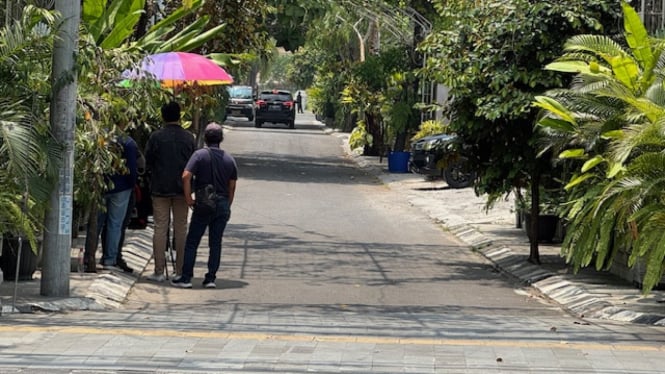 Suasana di kediaman pribadi Presiden Jokowi di Solo