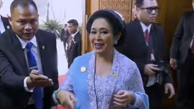 Titiek Soeharto menghadiri pelantikan Presiden Prabowo