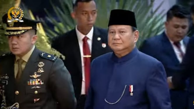 Prabowo Subianto tiba di Gedung DPR/MPR RI