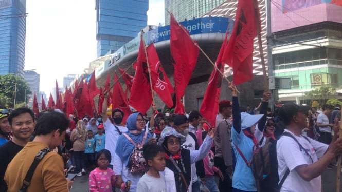 Ribuan Warga Mulai Padati Pesta Rakyat di Sudirman-Thamrin