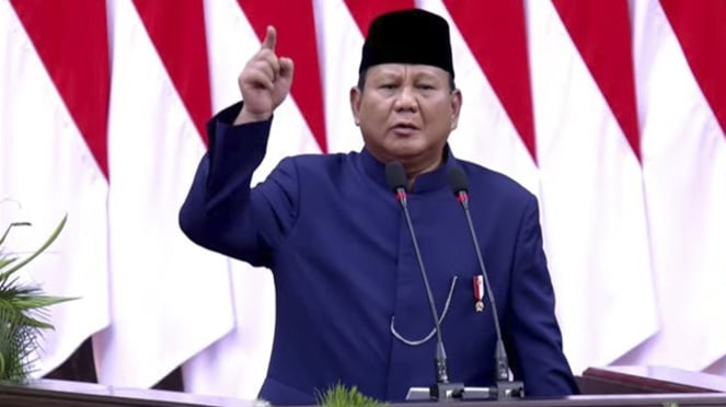 Pidato Presiden Prabowo Subianto di Pelantikan Presiden