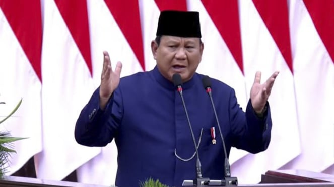 Pidato Presiden Prabowo Subianto pada upacara pelantikan presiden