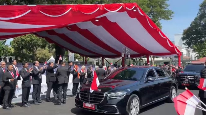 Mobil Jokowi saat pelantikan Prabowo Subianto