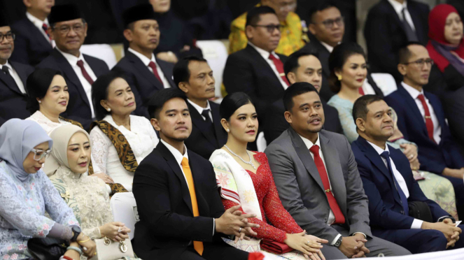 Kaesang, Kahiyang dan Bobby Hadiri Pelantikan Presiden Prabowo Subianto