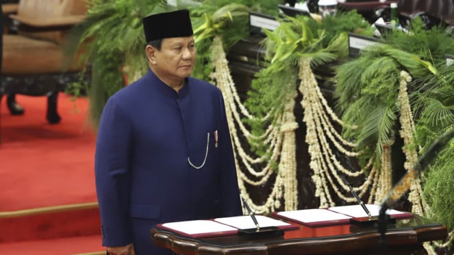 Upacara pelantikan Presiden Prabowo Subianto dan Wakil Presiden Gibran Rakabuming Raka