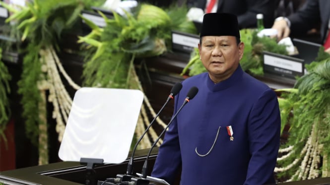 Pidato Perdana Presiden Prabowo Subianto Usai Dilantik Menjadi Presiden