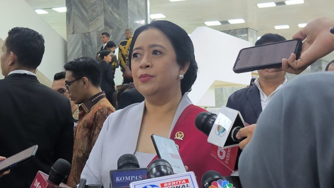 Ketua DPP PDIP, Puan Maharani di Kompleks Parlemen, Senayan, Jakarta Pusat 