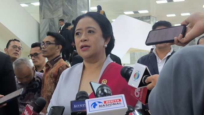 Ketua DPP PDIP, Puan Maharani di Kompleks Parlemen, Senayan, Jakarta Pusat 