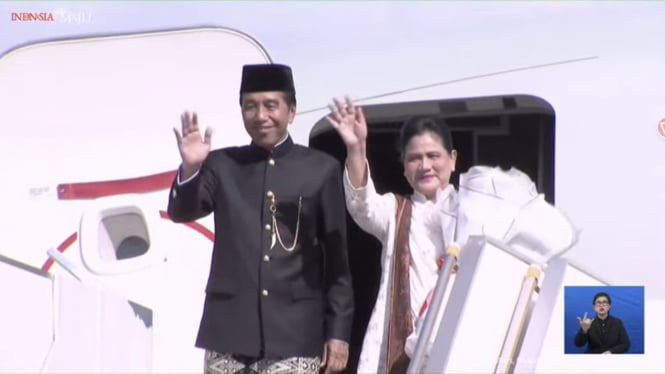 Presiden RI ke-7 Jokowi dan Iriana Jokowi Kembali ke Solo usai Purna Tugas