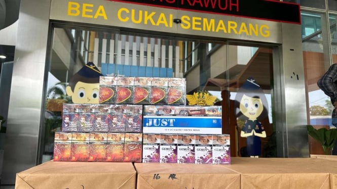 Bea Cukai Semarang menindak 736.000 batang rokok ilegal