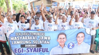 Masyarakat Jawa Lamsel Resmi Dukung Egi-Syaiful di Pilkada 2024