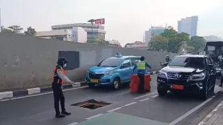 Alamak! Tutup Gorong-gorong di Pancoran Hilang Dicuri, Pengendara Diminta Waspada