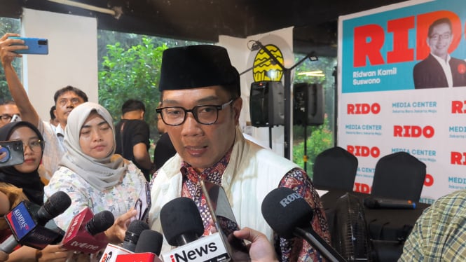 Cagub Jakarta nomor urut 01, Ridwan Kamil di Kantor DPD Partai Golkar, Jakarta Pusat 