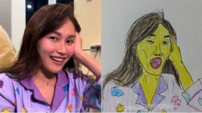 Ayu Ting Ting digambar oleh AA Drawing