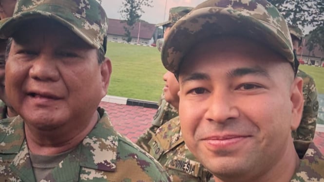 Raffi Ahmad dan Presiden Prabowo Subianto.