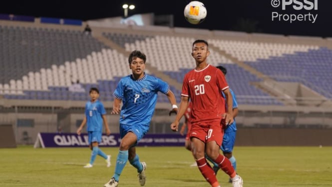 Timnas Indonesia U-17 saat menghadapi Mariana Utara