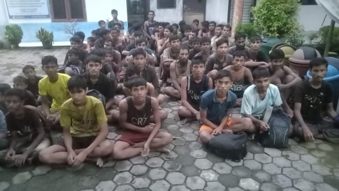 153 warga etnis Rohingya di lokasi pengungsian di Kecamatan Pantai Labu, Kabupaten Deli Serdang.(istimewa/VIVA Medan)