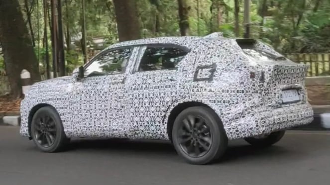 El auto nuevo de Honda está atrapado en el camino