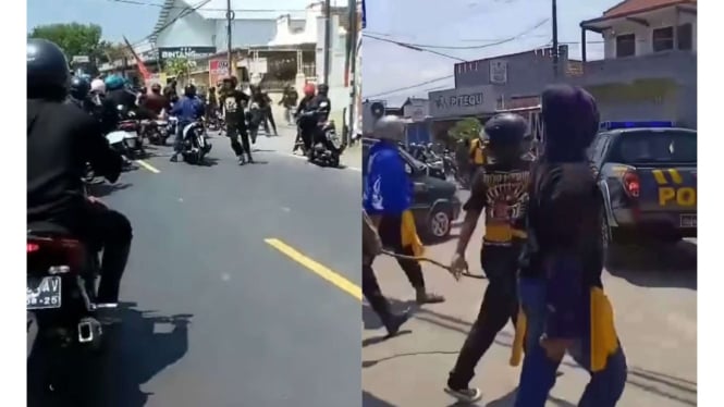 Viral Dua Kelompok Pesilat Bikin Onar di Kediri