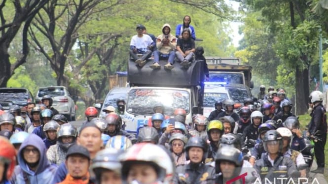 Aksi buruh di Kabupaten Bekasi