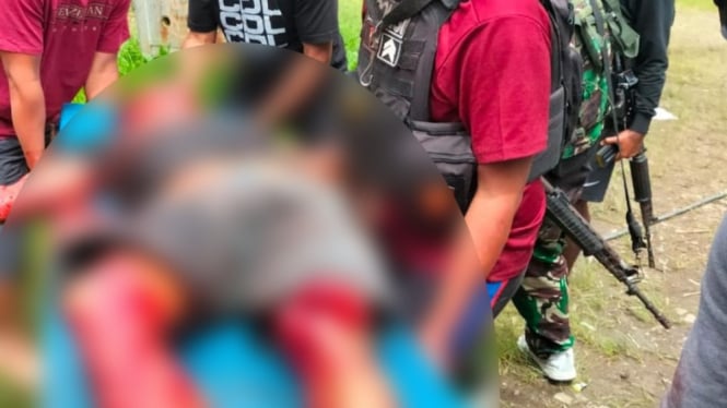 Anggota Polri yang dibacok OTK di Puncak Jaya Papua