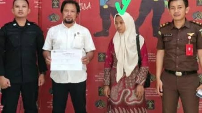 Guru Honorer Supriyani yang dituding melakukan pemukulan terhadap muridnya. (Foto Istimewa)