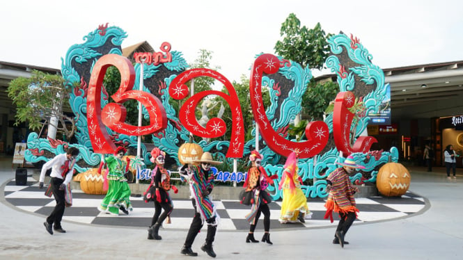 Kemeriahan perayaan Halloween di Bandara I Gusti Ngurah Rai Bali 