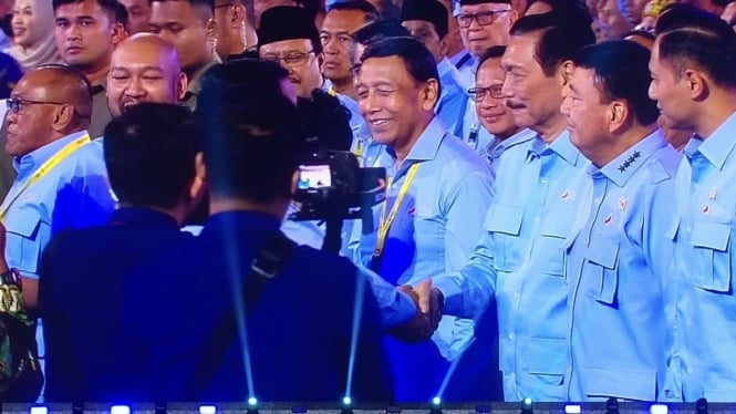 Menteri Kabinet Merah Putih di acara Deklarasi Gerakan Solidaritas Nasional