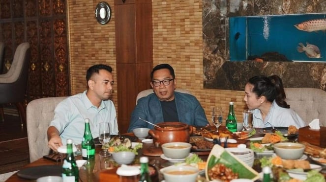 Ridvan Kamil come com Raffi Ahmad e Nagita Slavina