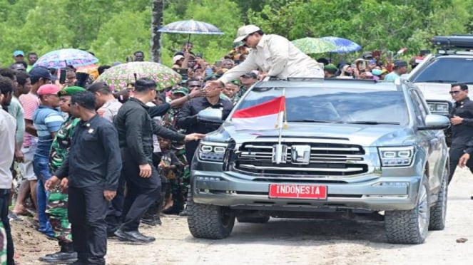 El presidente Prabowo visitó Wanam Village, Merauke Regency, South Papua