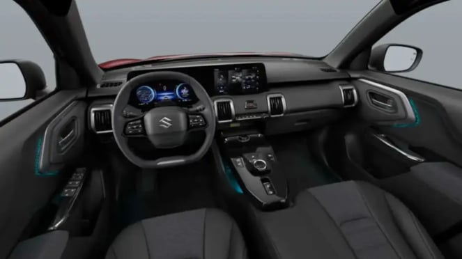 Interior Suzuki eVitara versi produksi Suzuki eVX