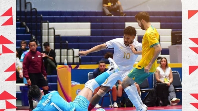 Timnas futsal Indonesia saat melawan Australia