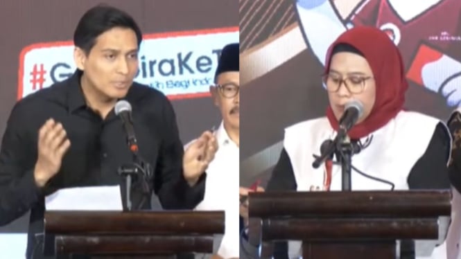 Debat panas Lucky Hakim dan Nina Agustina di Pilkada Indramayu