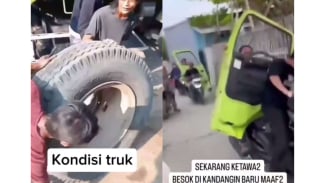 Waduh! Warga Jarah Roda-Pintu Puluhan Truk, Kesal Tabrak Bocah di Tangerang