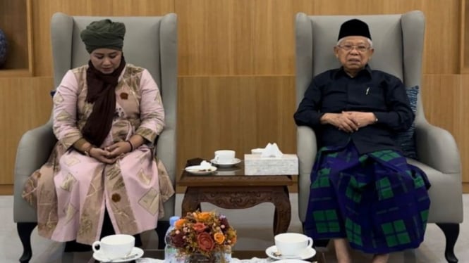 Cagub Jatim Luluk Nur Hamidah dan Ketua Dewan Syuro PKB Maruf Amin