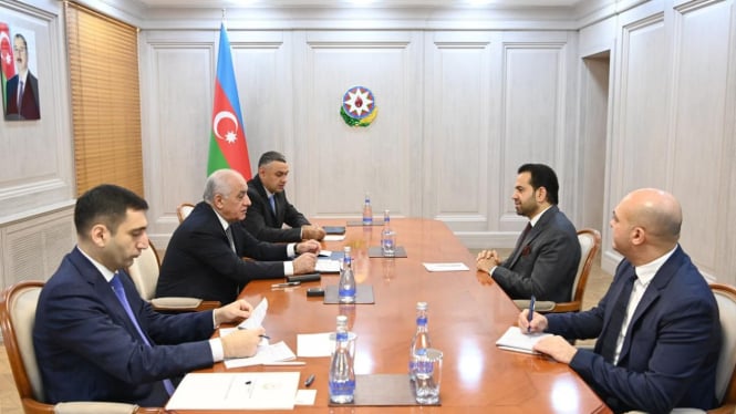  PM Azerbaijan, Ali Asadov menerima kunjungan Sekjen MHM, Mohamed Abdelsalam.