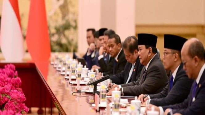 Presiden RI Prabowo Subianto saat kunjungan kenegaraan ke China.